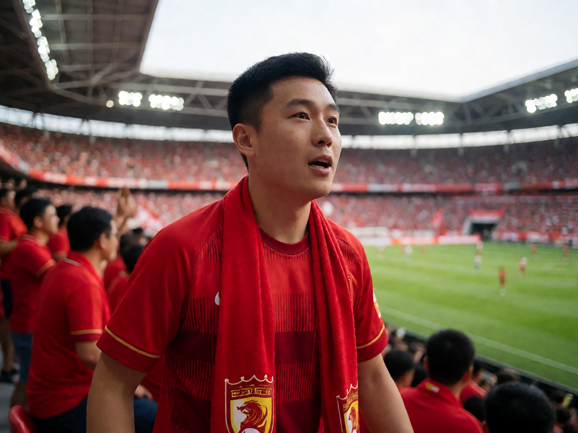 球迷在球场内热情观赛，现场氛围热烈